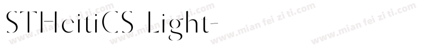 STHeitiCS Light字体转换